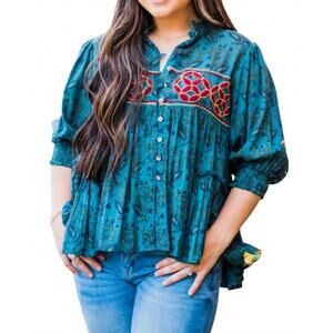 NEW LAYERZ CLOTHING bertie layerz top in green